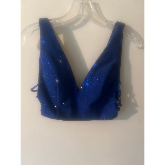 Sherri Hill Prom Hoco Dress Formal Gown Sequins Royal Blue Size 6 Bedazzled - Picture 12 of 14